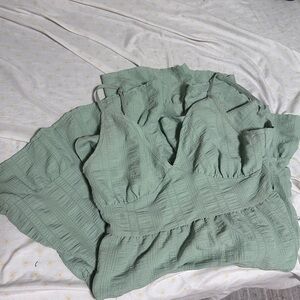 SHEIN Sage Green Mini Dress